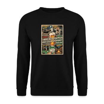 Je fais disparaître la bière Craft Beer - Sweat-shirt Unisexe - noir - Devant - Alina (178cm) & Michal (187cm)