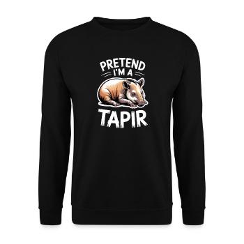 Dictons de tapir Tapir Drôle de cadeau de tapir - Sweat-shirt Unisexe - noir - Devant - Alina (178cm) & Michal (187cm)