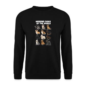 Chiens de troupeau Races Mignons Chiens - Sweat-shirt Unisexe - noir - Devant - Alina (178cm) & Michal (187cm)