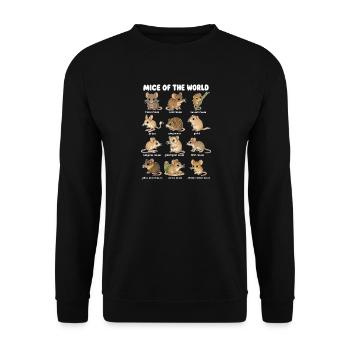 Souris du Monde Mignonne - Sweat-shirt Unisexe - noir - Devant - Alina (178cm) & Michal (187cm)
