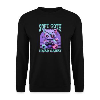 Pastel Goth Soft Goth Gaming Gamer - Sweat-shirt Unisexe - noir - Devant - Alina (178cm) & Michal (187cm)