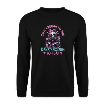 Pastel Goth Soft Goth Gaming Gamer - Sweat-shirt Unisexe - noir - Devant - Alina (178cm) & Michal (187cm)