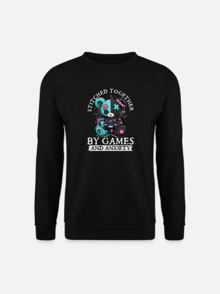 Pastel Goth Soft Goth Gaming Gamer - Unisex Sweatshirt - black