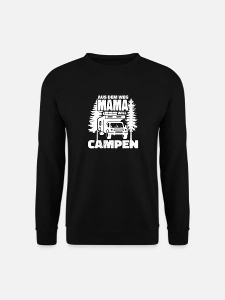 Aus dem Weg Mama campt - Unisex Pullover - Schwarz