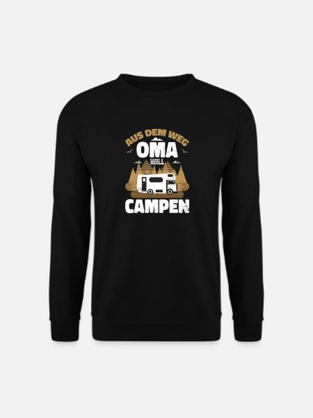 Aus dem Weg Oma campt - Unisex Pullover - Schwarz