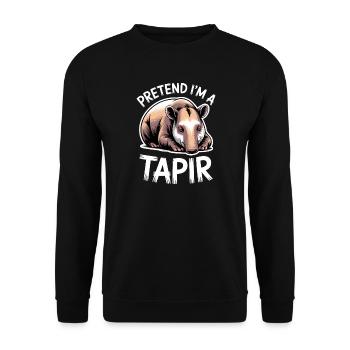 Dictons de tapir Tapir Drôle de cadeau de tapir - Sweat-shirt Unisexe - noir - Devant - Alina (178cm) & Michal (187cm)