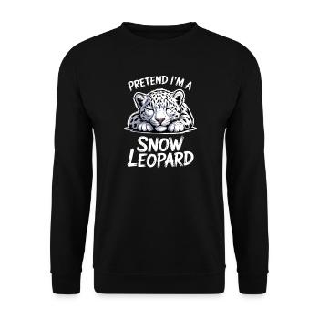 Dictions du léopard des neiges Cadeau mignon du léopard des neiges - Sweat-shirt Unisexe - noir - Devant - Alina (178cm) & Michal (187cm)