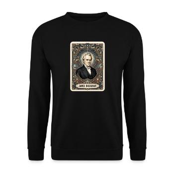 James Buchanan Tarot Card - Unisex Sweatshirt - black - Front - Alina (178cm) & Michal (187cm)