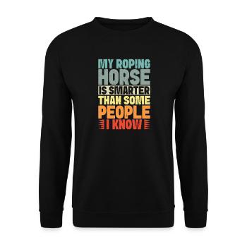 Cavalier de cheval de loisir, mon cheval, gens plus intelligents, anglais - Sweat-shirt Unisexe - noir - Devant - Alina (178cm) & Michal (187cm)