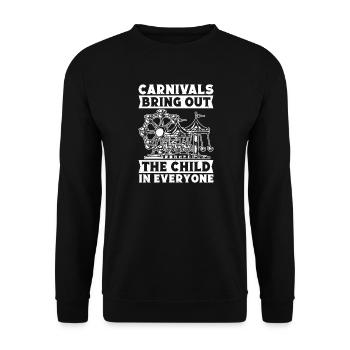 Les carnavals graphiques de cirque font ressortir l’enfant en moi - Sweat-shirt Unisexe - noir - Devant - Alina (178cm) & Michal (187cm)