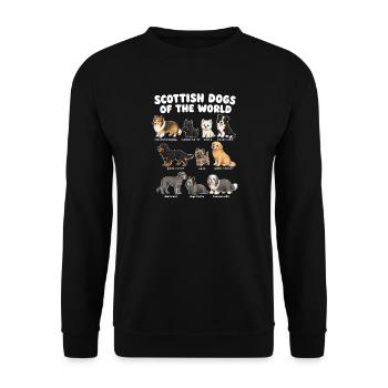 Chiens écossais de races mignonnes - Sweat-shirt Unisexe - noir - Devant - Alina (178cm) & Michal (187cm)