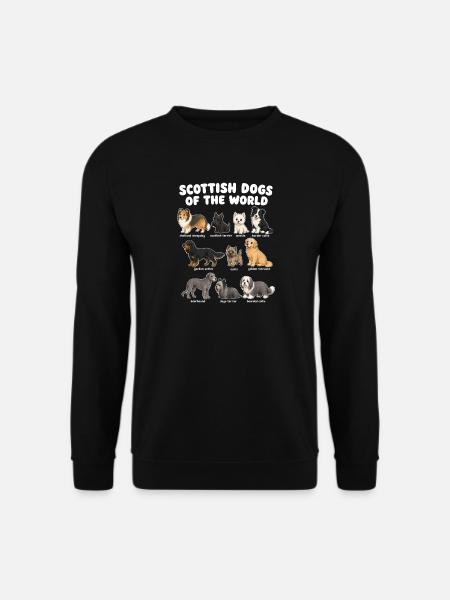 Scottish Dog Breeds Cute Dogs - Unisex Sweatshirt - black