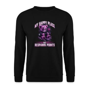 Pastel Goth Soft Goth Gaming Gamer - Unisex Pullover - Schwarz - Vorne - Alina (178cm) & Michal (187cm)