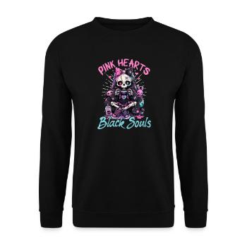 Pastel Goth Soft Goth Gaming Gamer - Unisex Pullover - Schwarz - Vorne - Alina (178cm) & Michal (187cm)