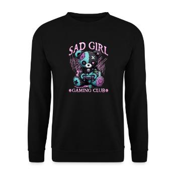 Pastel Goth Soft Goth Gaming Gamer - Unisex Pullover - Schwarz - Vorne - Alina (178cm) & Michal (187cm)