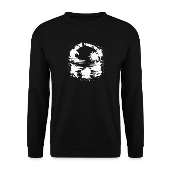 Bowling Sunset - Unisex Sweatshirt - black - Front - Alina (178cm) & Michal (187cm)