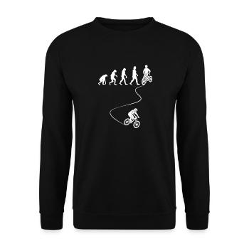 Évolution du vélo - Sweat-shirt Unisexe - noir - Devant - Alina (178cm) & Michal (187cm)