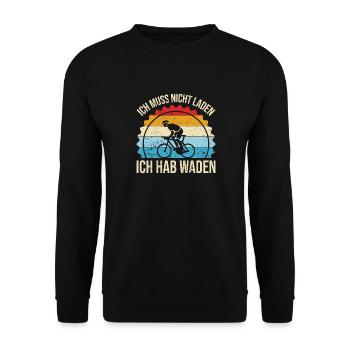 Kondition Statt Akku - Unisex Pullover - Schwarz - Vorne - Alina (178cm) & Michal (187cm)