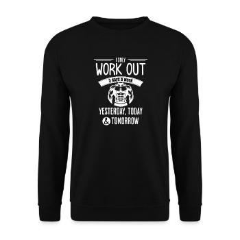 Citation d’accro à la salle de sport - Sweat-shirt Unisexe - noir - Devant - Alina (178cm) & Michal (187cm)
