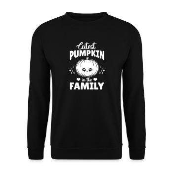 La citrouille la plus mignonne de la famille - Citrouille d’Halloween - Sweat-shirt Unisexe - noir - Devant - Alina (178cm) & Michal (187cm)