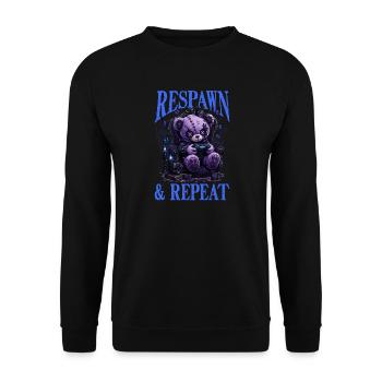 Pastel Goth Soft Goth Gaming Gamer - Unisex Pullover - Schwarz - Vorne - Alina (178cm) & Michal (187cm)