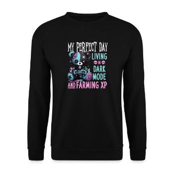 Pastel Goth Soft Goth Gaming Gamer - Unisex Pullover - Schwarz - Vorne - Alina (178cm) & Michal (187cm)