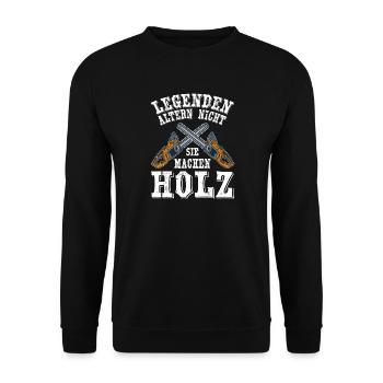 Kettensägen Legende - Unisex Pullover - Schwarz - Vorne - Alina (178cm) & Michal (187cm)
