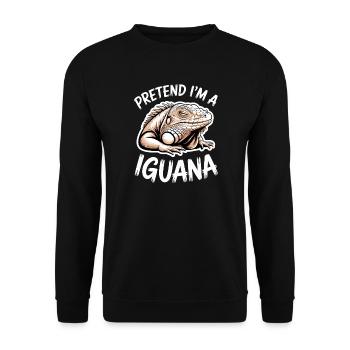 Leguane Sprüche Leguane Lustiges Leguane Geschenk  - Unisex Pullover - Schwarz - Vorne - Alina (178cm) & Michal (187cm)