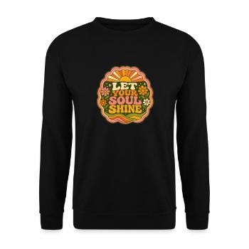 Laissez votre âme briller - Sweat-shirt Unisexe - noir - Devant - Alina (178cm) & Michal (187cm)
