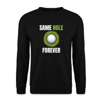 Bachelor Party Hole - Unisex Sweatshirt - black - Front - Alina (178cm) & Michal (187cm)