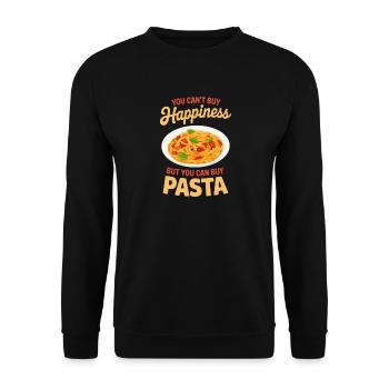 Pasta Nudeln Spaghetti Geschenke - Unisex Pullover - Schwarz - Vorne - Alina (178cm) & Michal (187cm)