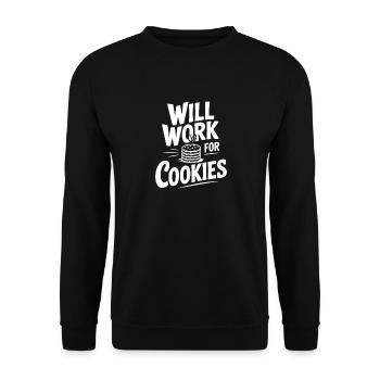 Ça marchera pour les cookies - Sweat-shirt Unisexe - noir - Devant - Alina (178cm) & Michal (187cm)