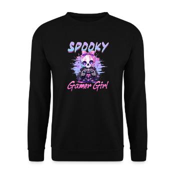 Pastel Goth Soft Goth Gaming Gamer - Unisex Pullover - Schwarz - Vorne - Alina (178cm) & Michal (187cm)