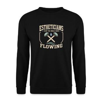Lymphsystem Lymphdrainage Wellness Geschenk - Unisex Pullover - Schwarz - Vorne - Alina (178cm) & Michal (187cm)
