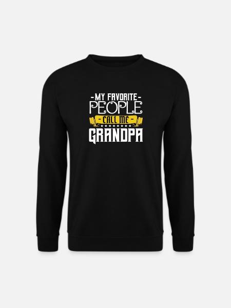 Call Me Grandpa Banner - Unisex Sweatshirt - black