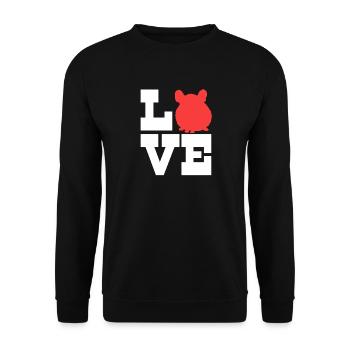 Chinchilla - Unisex Pullover - Schwarz - Vorne - Alina (178cm) & Michal (187cm)