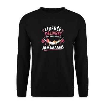 Libérée Délivrée Hammock - Sweat-shirt Unisexe - noir - Devant - Alina (178cm) & Michal (187cm)