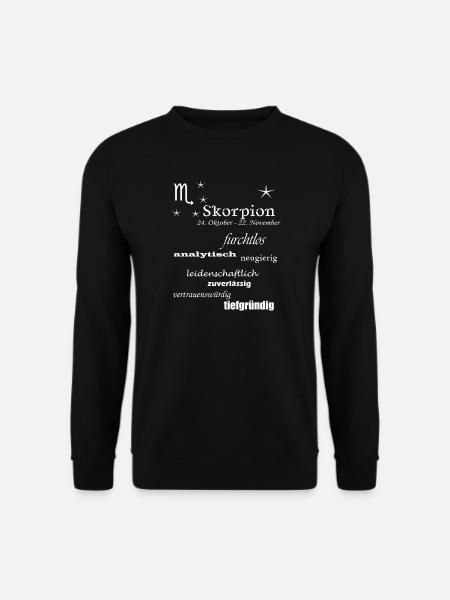 Skorpion_Sternzeichen - Unisex Pullover - Schwarz
