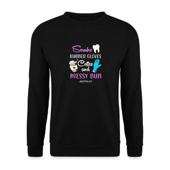 dentist - Unisex Sweatshirt - black - Front - Alina (178cm) & Michal (187cm)
