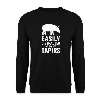 Dictons de tapir Tapir Drôle de cadeau de tapir - Sweat-shirt Unisexe - noir - Devant - Alina (178cm) & Michal (187cm)