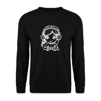 Filles gamers - Sweat-shirt Unisexe - noir - Devant - Alina (178cm) & Michal (187cm)