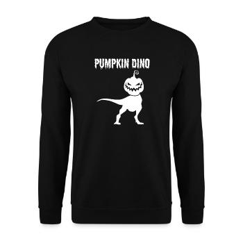 Drôle de Drôle de Halloween Citrouille Dino Drôle de Citrouille Dinosau - Sweat-shirt Unisexe - noir - Devant - Alina (178cm) & Michal (187cm)