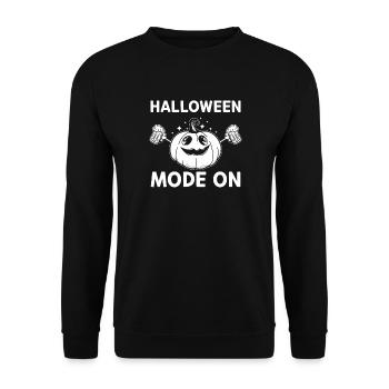 Halloween Mode On Halloween Party Ideas - Unisex Pullover - Schwarz - Vorne - Alina (178cm) & Michal (187cm)