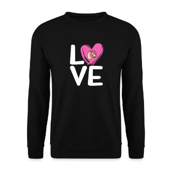 Langue des signes sourd sourd - Sweat-shirt Unisexe - noir - Devant - Alina (178cm) & Michal (187cm)