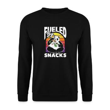 J’ai besoin de snacks, d’humour animalier drôle - Sweat-shirt Unisexe - noir - Devant - Alina (178cm) & Michal (187cm)