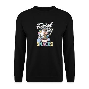 J’ai besoin de snacks, d’humour animalier drôle - Sweat-shirt Unisexe - noir - Devant - Alina (178cm) & Michal (187cm)