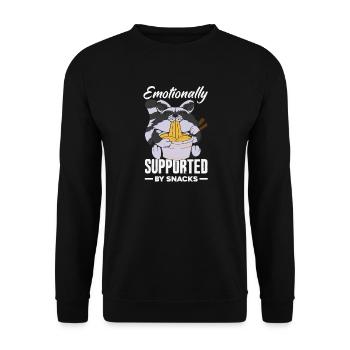 I need snacks, funny animal humor - Unisex Sweatshirt - black - Front - Alina (178cm) & Michal (187cm)
