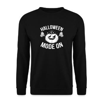 Halloween Mode On Halloween Party Ideas - Unisex Pullover - Schwarz - Vorne - Alina (178cm) & Michal (187cm)