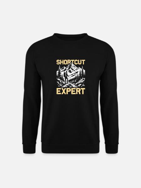 Shortcut Expert Hiking Mountains Mountaineering - Unisex Sweatshirt - black
