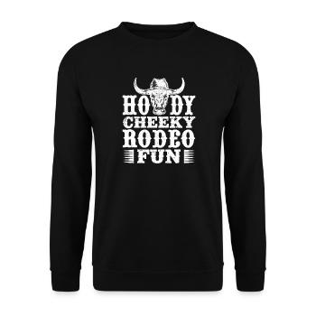 Rodeo Horse Riding Rodeo Fun Cowboy - Unisex Sweatshirt - black - Front - Alina (178cm) & Michal (187cm)